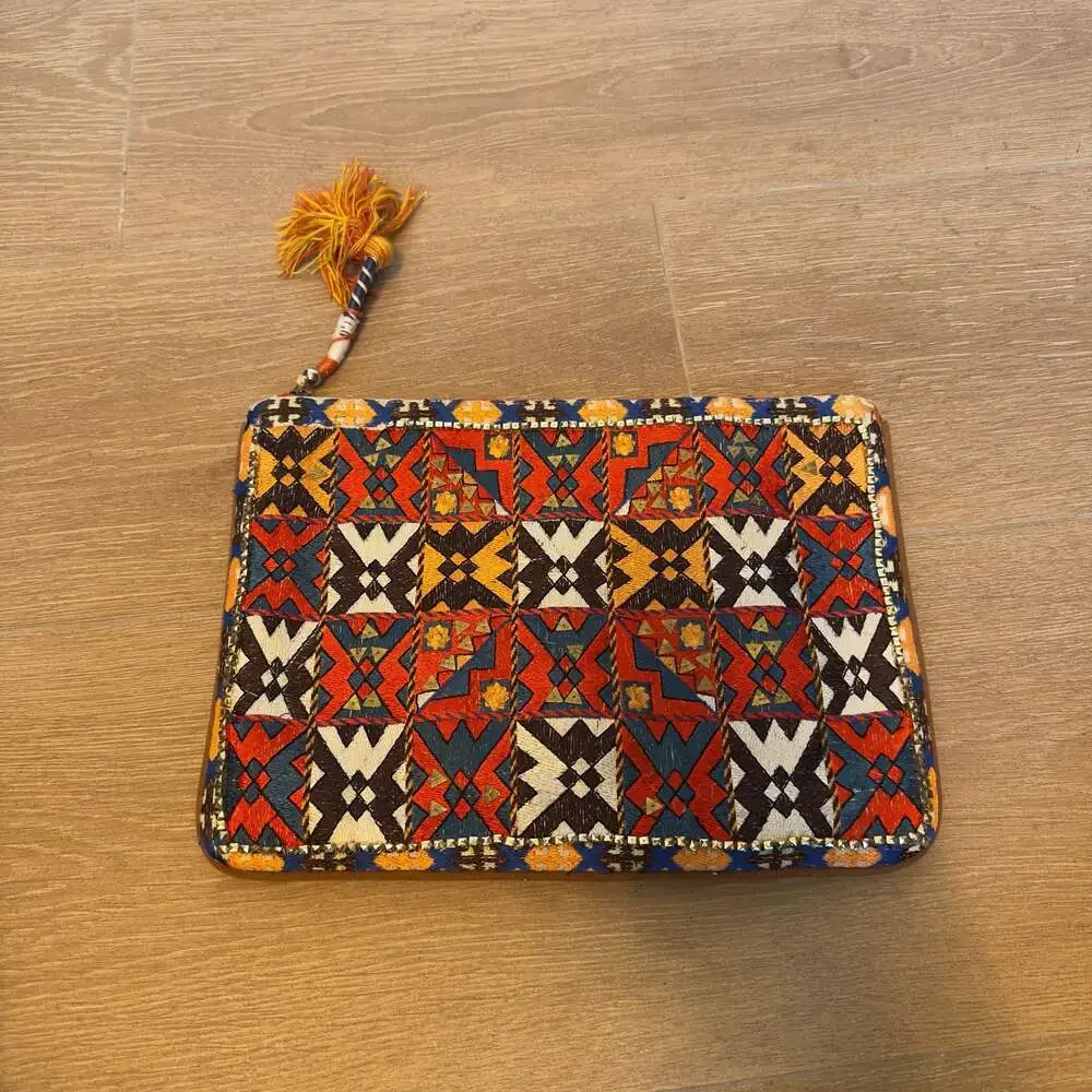 Steven by Steve Madden Embroidered Geometric Clutch